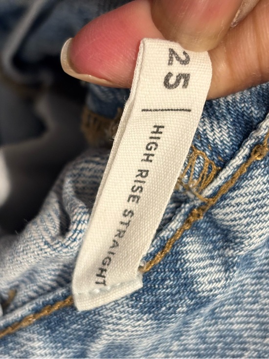 PacSun High Rise Straight Distressed Ripped Knees Cotton Jeans size 25 - Picture 10 of 16